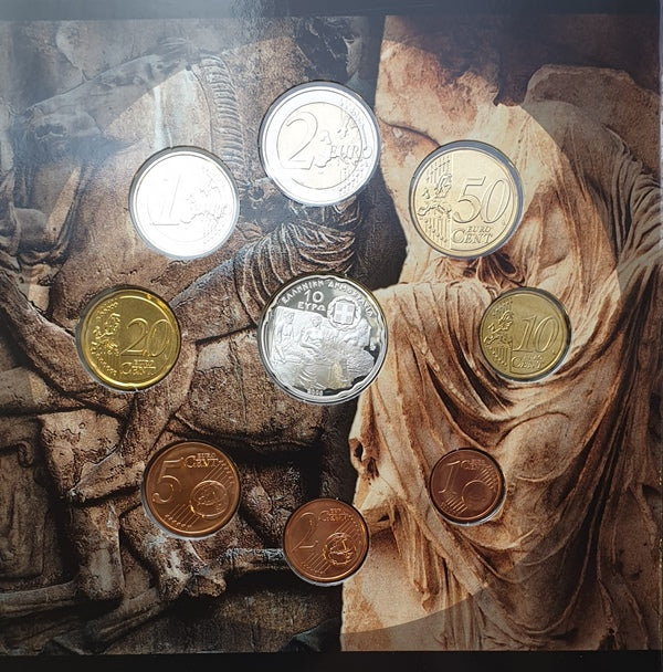 Série Euro - Le nouveau musée de l'Acropole 2008 + Pièce en argent