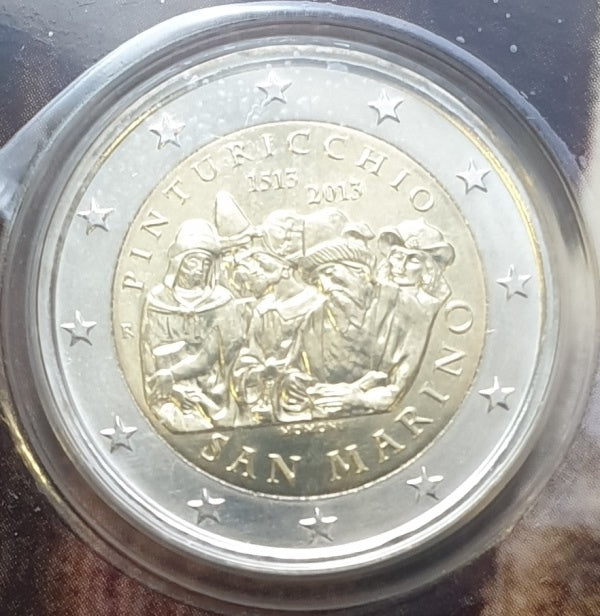 Saint-Marin - 2 Euro 2013, Pinduitsio, (Carte à pièces)