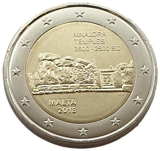 Malte - 2 euros 2018 B, non circulée