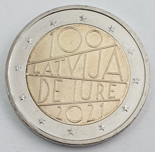 Lettonie - 2 euros 2021, non circulée