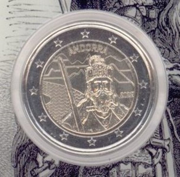 Andorre - 2 euros 2022, Charlemagne, (Carte à pièces)