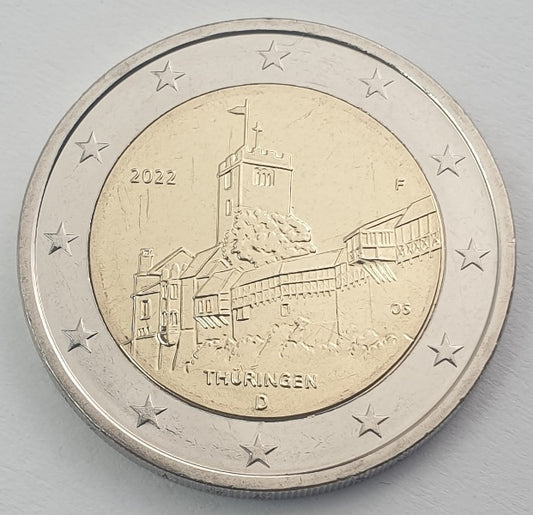 Allemagne - 2 euros 2022 F, non circulée