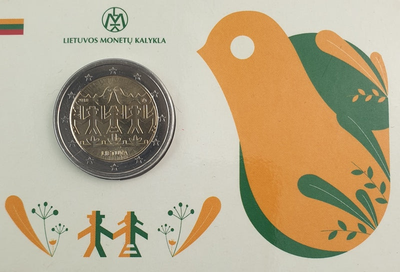Lituanie - 2 Euro 2018, Festival de la chanson et de la danse (carte à pièces)