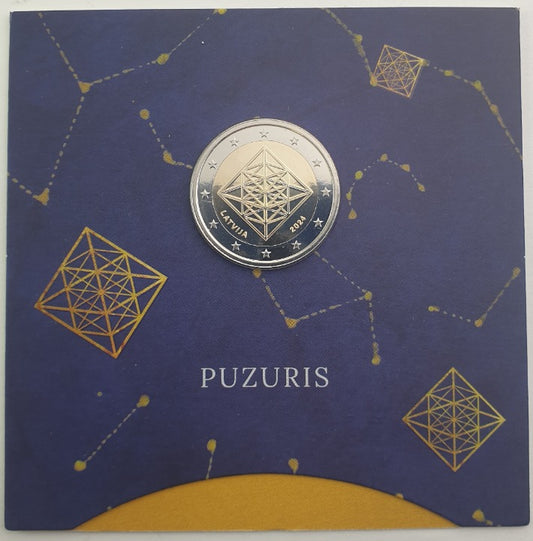 Lettonie - 2 Euro 2024, Pazuris (Coin Card)