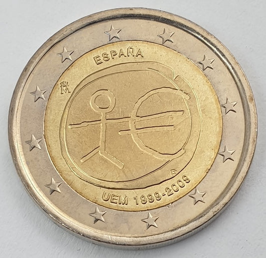 Espagne - 2 euros (UEM 2009), non circulé