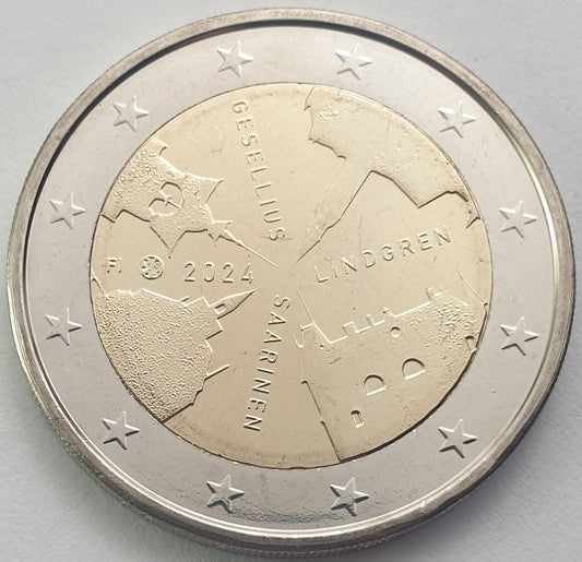 Finlande - 2 euros 2024, Architecture finlandaise, Non circulé