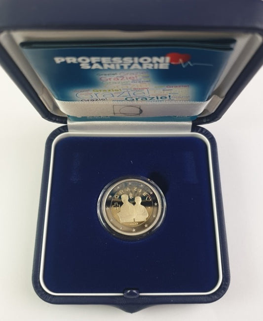 Italie - 2 Euro 2021, Professions de santé, Preuve
