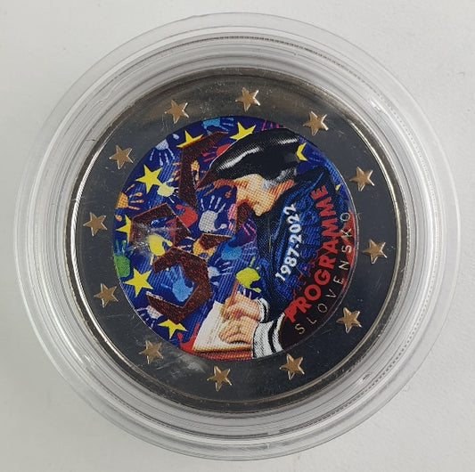 Slovaquie - 2 euros 2022 (35 ans du programme Erasmus), couleur, non circulée