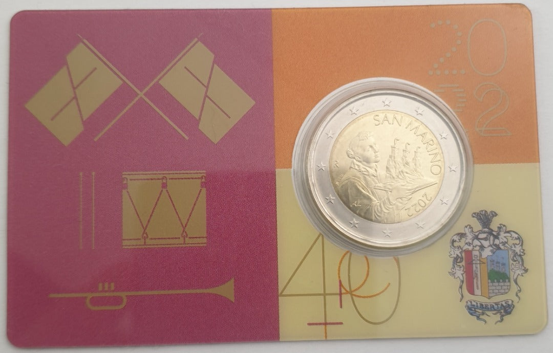 Saint-Marin - 2 euros 2022, 2e type, (carte à pièces)