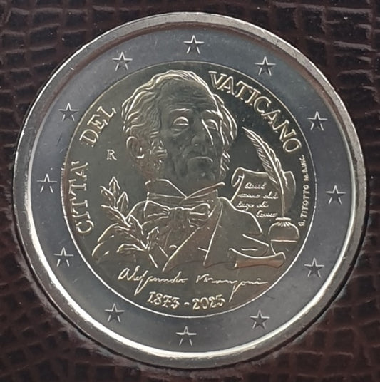 Vatican - 2 euros 2023, 150 ans après la mort d'Alessandro Manzoni (carte-pièce)