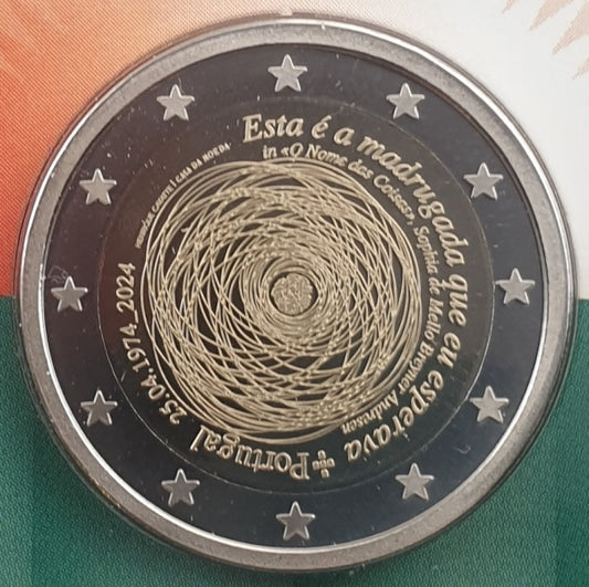 Portugal - 2 Euro 2024, 50 ans de la Révolution des Œillets, PREUVE