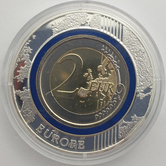 Saint-Marin - 2 euros 2017, étui bleu clair argenté