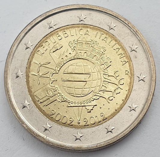 Italie - 2 euros (Dix ans de l'euro 2002-2012), non circulé