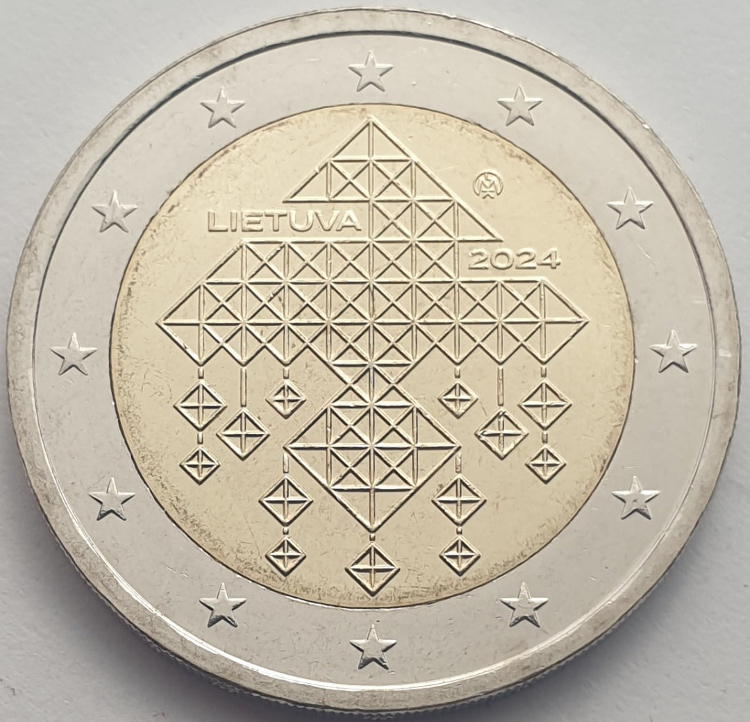 Lituanie - 2 Euro 2024, Traditions des jardins de paille