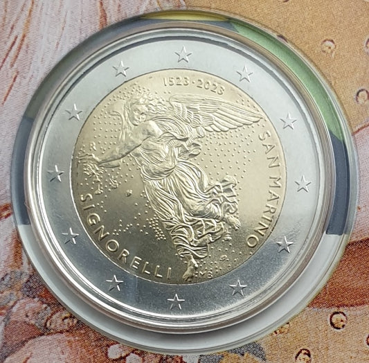 Saint-Marin - 2 euros 2023, 500 ans après la mort de Luca Signorelli, (Carte-pièce)