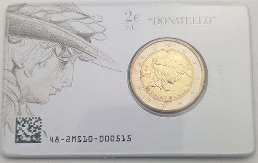 Italie - 2 Euro 2016, Donatello, (Carte à pièces)