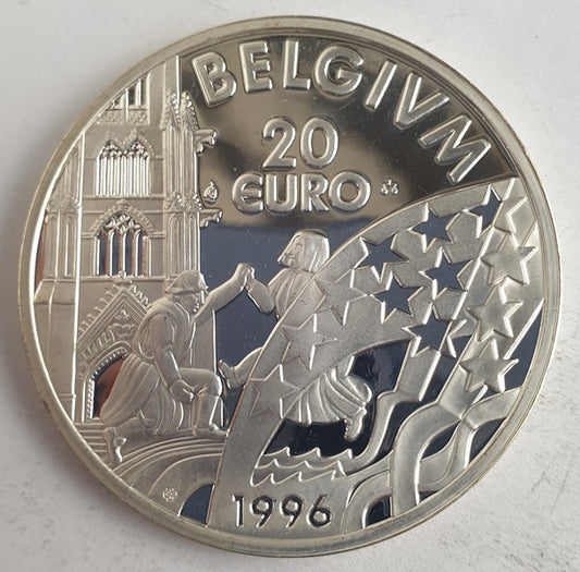 Belgique - 20 euros 1996, Albert II, Argent
