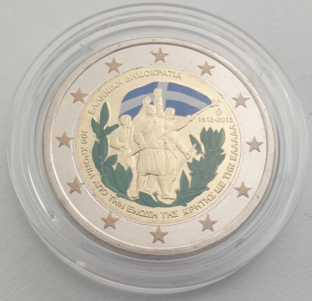 Grèce - 2 Euro 2013, Crète, Couleur