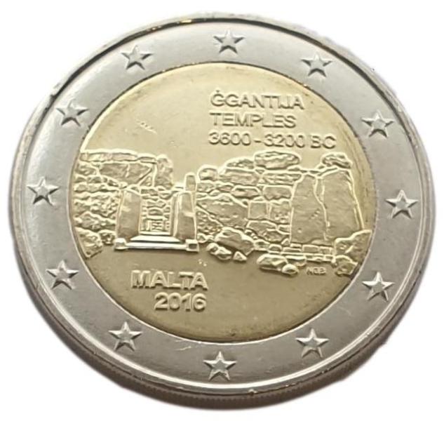 Malte - 2 euros 2016 B, non circulée