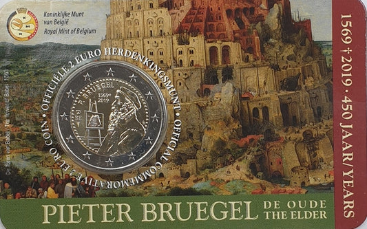 Belgique - 2 Euro 2019, Pieter Bruegel, (Coin Card)