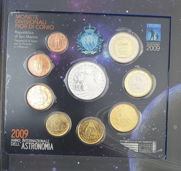 Série Euro - Saint-Marin 2009 + Pièce en argent