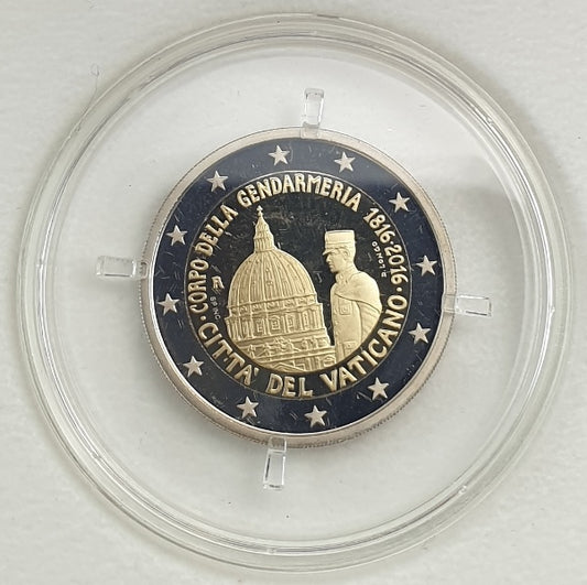 Vatican - 2 Euro 2016, 2e anniversaire de la Gendarmerie vaticane, ÉPREUVE