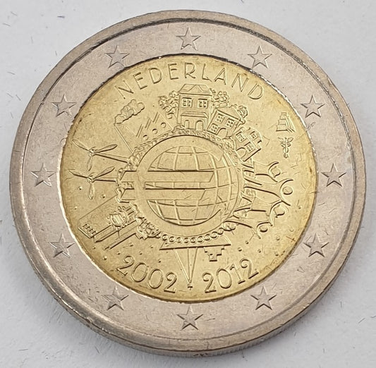 Pays-Bas - 2 euros (Dix ans de l'euro 2002-2012), non circulé