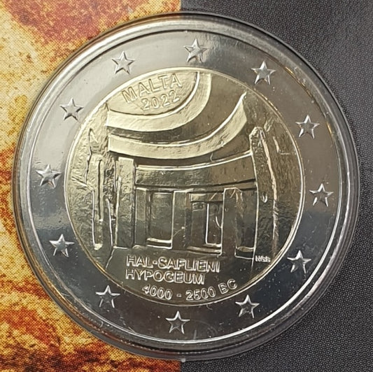 Malte - 2 Euro 2022, Hal Saflieni Basement, (Coin Card)