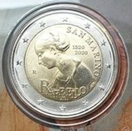 Saint-Marin - 2 euros 2020, Raphaël, (Carte à pièces)