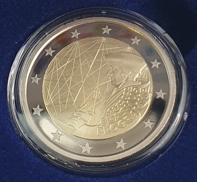 Italie - 2 euros 2022, 35 ans du programme Erasmus, PREUVE