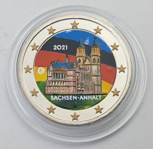 Allemagne - 2 euros 2021 F, couleur, non circulée