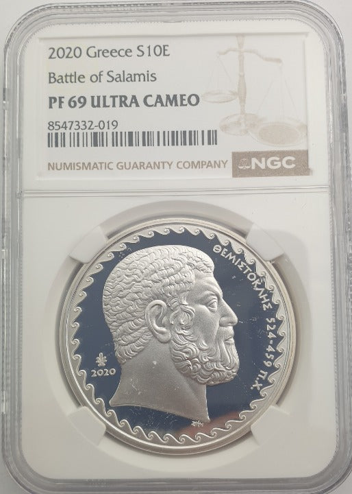 Grèce - 10 Euros 2020 (PF 69 ULTRA CAMEO), Thémistocle, Argent Belle Épreuve