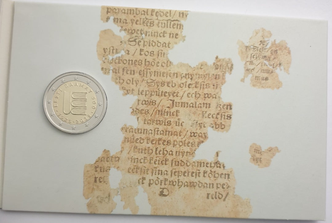 Estonie - 2 euros en 2025, 500 ans de livres estoniens