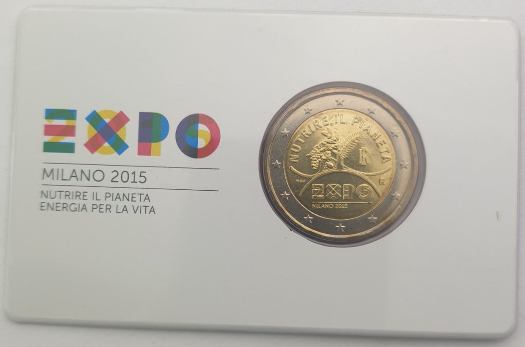 Milan - 2 Euro 2015, Expo Milano, (Carte à pièces)
