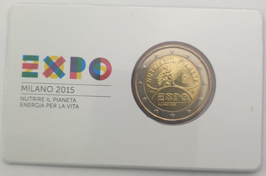 Milan - 2 Euro 2015, Expo Milano, (Carte à pièces)