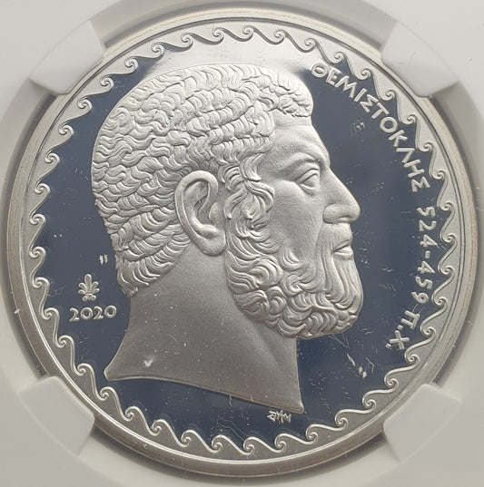 Grèce - 10 euros 2020 (PF 70 ULTRA CAMEO), Thémistocle, Argent Belle Épreuve