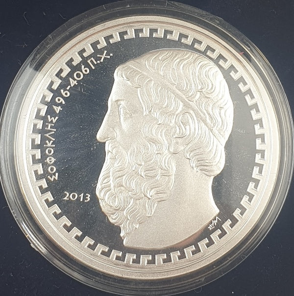 Grèce - 10 euros 2013, Sophocle, Argent Belle Épreuve