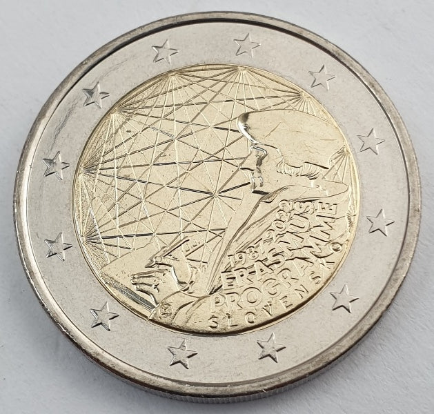 Slovaquie - 2 euros 2022, 35 ans du programme Erasmus, non circulé