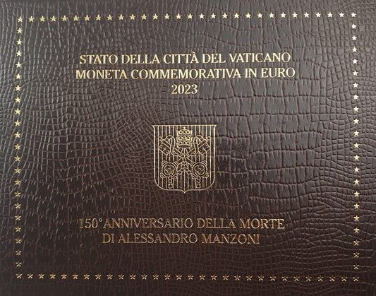 Vatican - 2 euros 2023, 150 ans après la mort d'Alessandro Manzoni (carte-pièce)