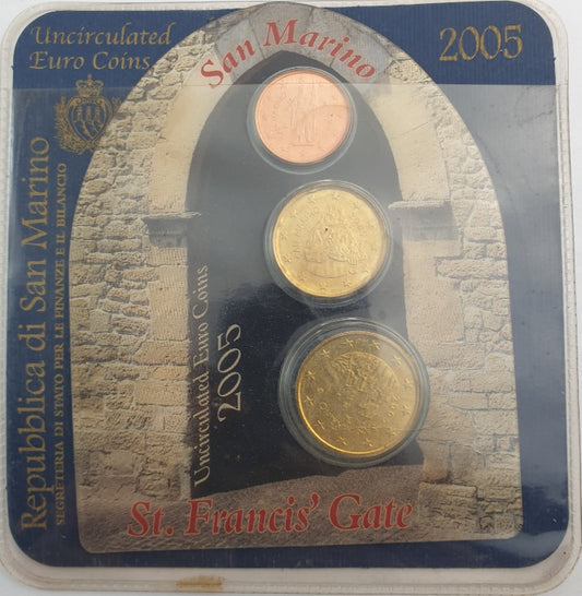 Ensemble de 3 pièces (50 Leptos, 20 Leptos, 2 Leptos), 2005, Saint-Marin