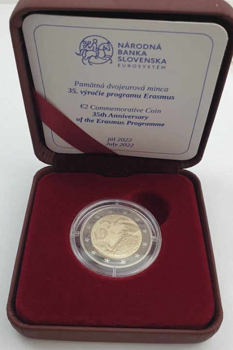 Slovaquie - 2 euros 2022, 35 ans du programme Erasmus, PREUVE