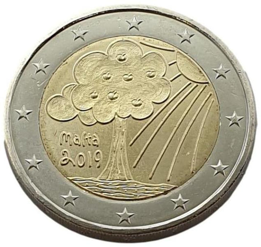 Malte - 2 euros 2019 B, non circulée