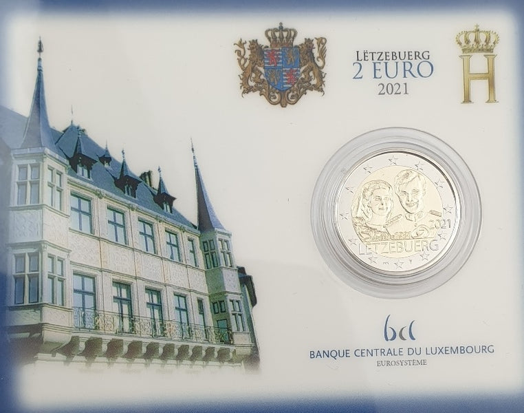 Luxembourg - 2 Euro 2021 C, BU, (Coin Card)