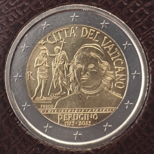 Vatican - 2 Euro 2023, Pietro Pérugin, (Carte Coin)