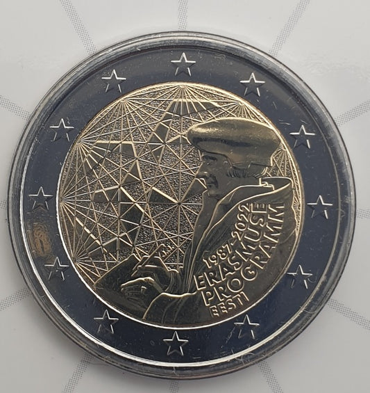 Estonie - Carte de 2 euros 2022, Erasmus