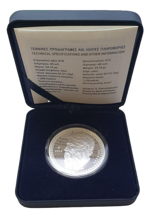 Grèce - 10 euros 2019, Alcaeus, Argent Belle Épreuve