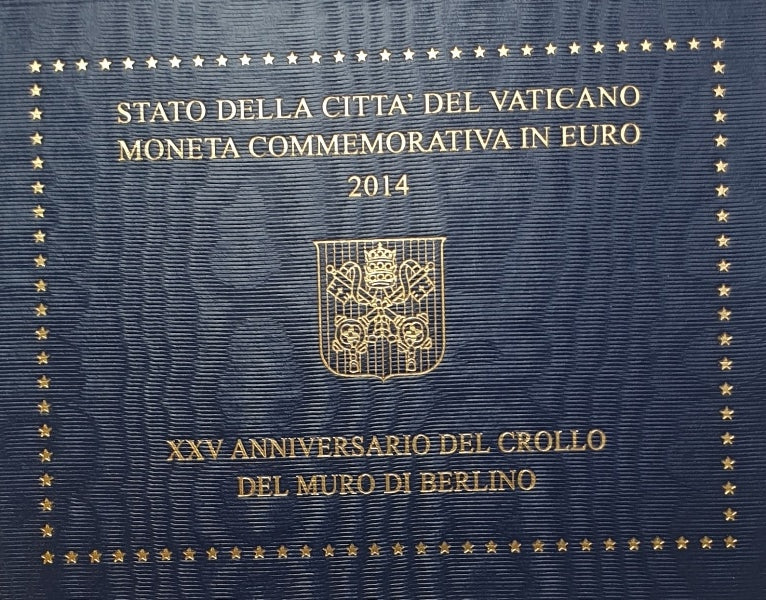 Vatican - 2 euros 2014, Chute du mur de Berlin (carte à pièces)