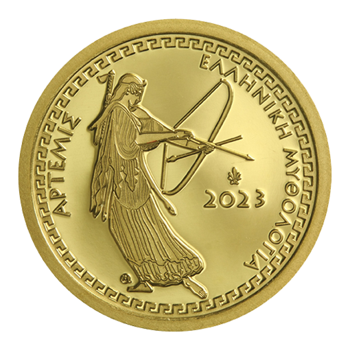 Grèce - 100 euros 2023, Les dieux de l'Olympe, Artémis, Pièce d'or
