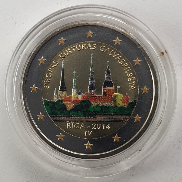 Lettonie - 2 euros 2014, couleur, non circulée