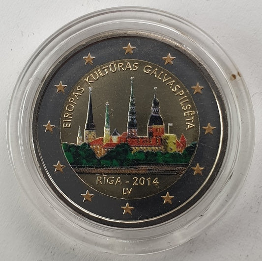 Lettonie - 2 euros 2014, couleur, non circulée